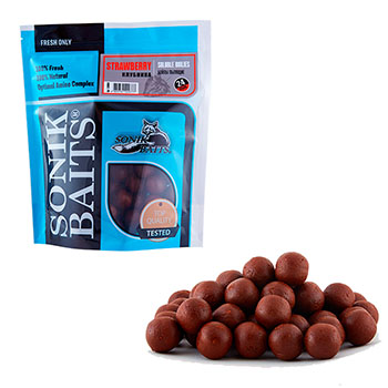Бойлы пылящие Sonik Baits 24 мм Strawberry (Клубника), 750г