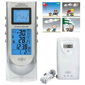 Погодная станция цифровая анимационная с цветн. дисплеем и радидатчиком