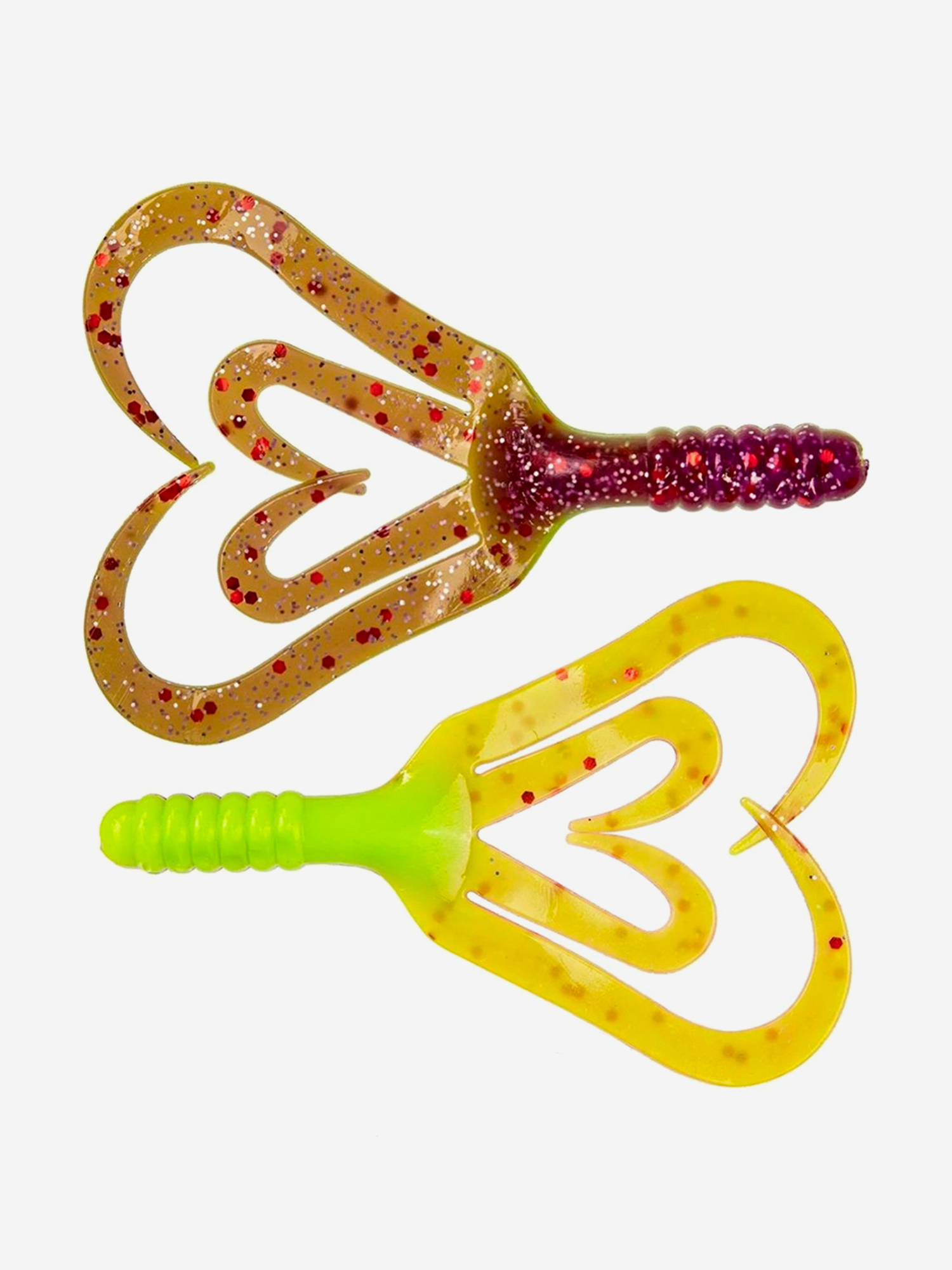 Твистер Credo Four Tail HS-20-027-N 3.35", 8.5см, Fio Acid Lemon